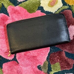 Portland Leather Goods Black Accordion Wallet